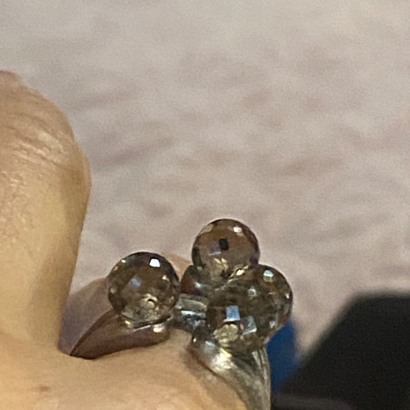 925 Sterling Silver & Faceted Smokey quartz Ring - Picture 12 of 16